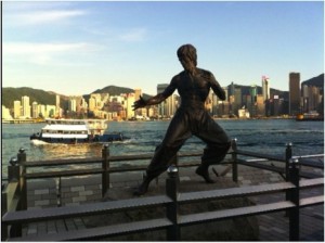 Bruce Lee statue along the Avenue of the Stars, Hong Kong
