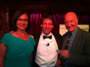 Mark and Jo Ann Skousen with Art Benjamin at the famous Magic Castle in Hollywood.